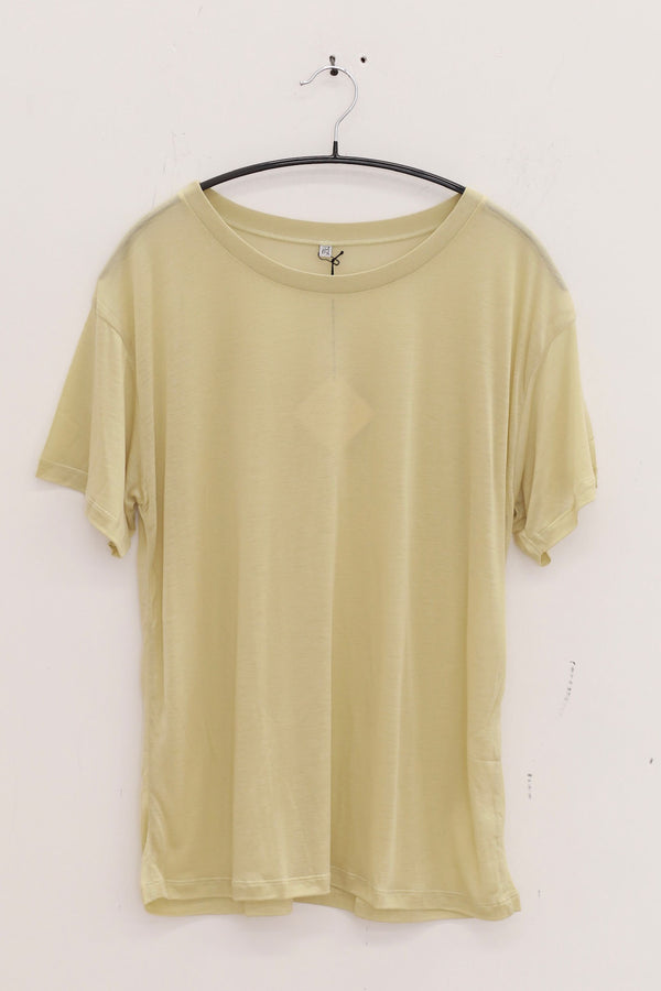 BASERANGE Classic Bamboo Fiber and Cotton Loose T-Shirt Collection Crew Neck Bottoming Shirt French BAS-TTLO-BL-AU25-PIER GREEN (TOLO-BL-000 TTLO)